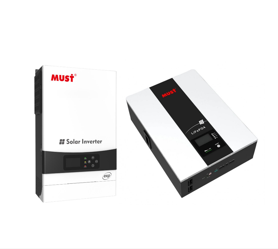 Комплект резервного живлення MUST 6кВт 5,12 кВт*год, LiFePO4